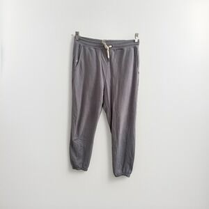 VUORI Womens S Laguna Lounge Pants 2.0 Light Gray French Terry Cloth‎